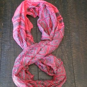 Pink and grey scarf